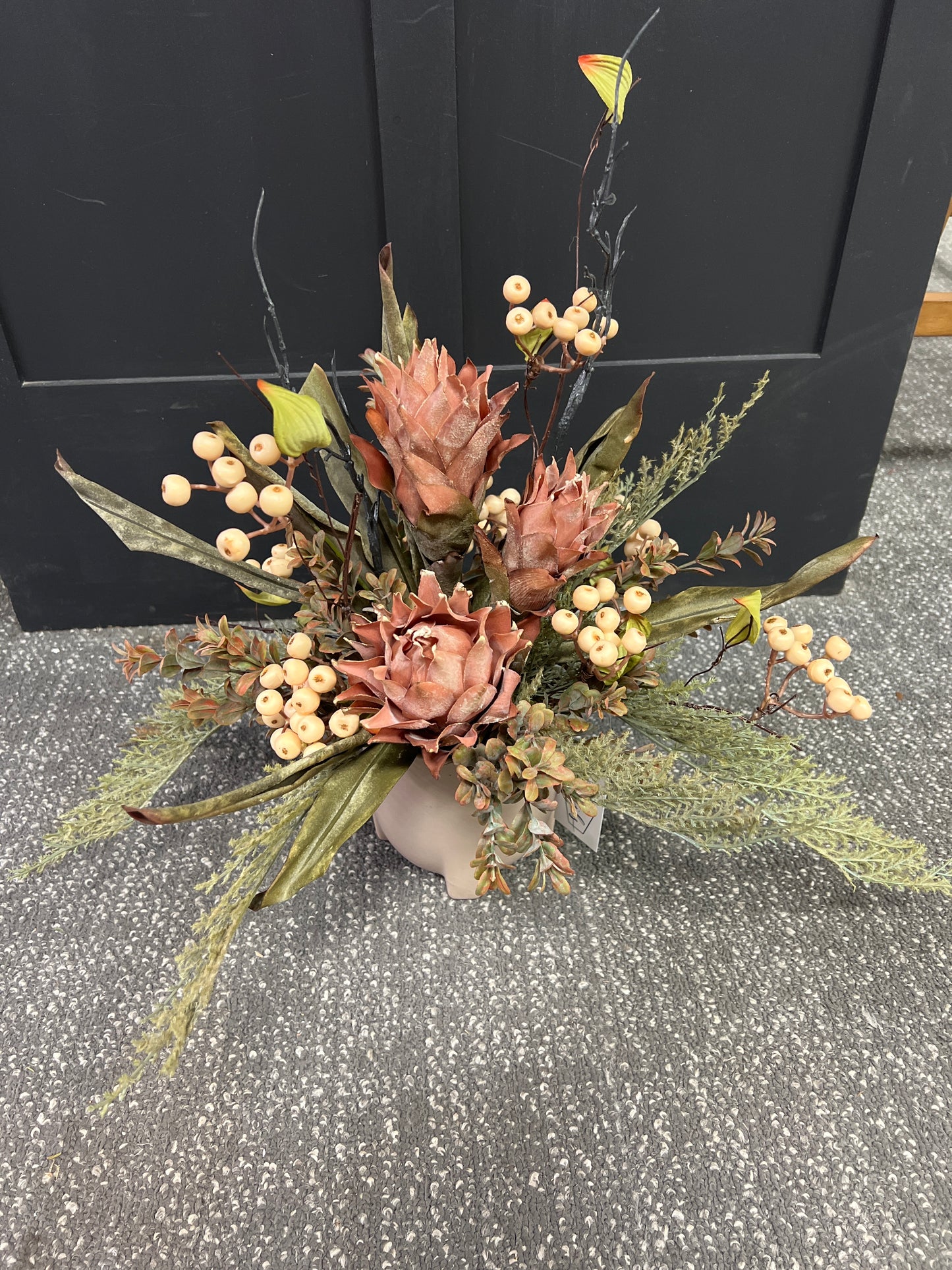 Rust Protea in Cream Berry