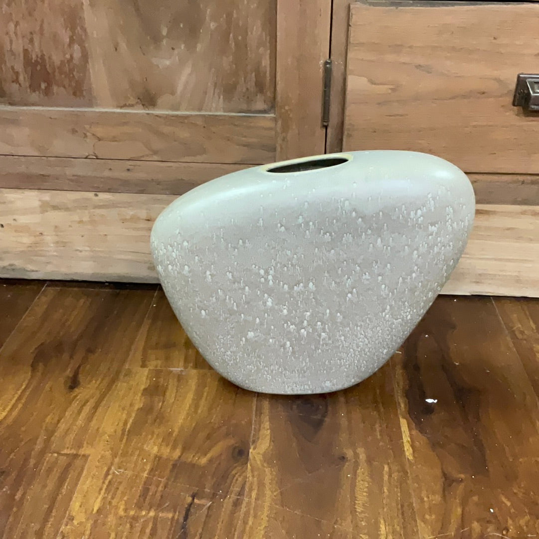 Splash Grey Asymmetrical Pebble Vase