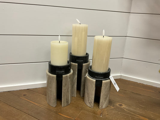 Set of 3 Lawrence Marble Candle Holders
