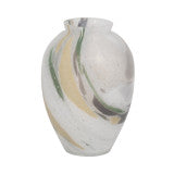 Marco Glass 9" Marbled Look Vase, Multi