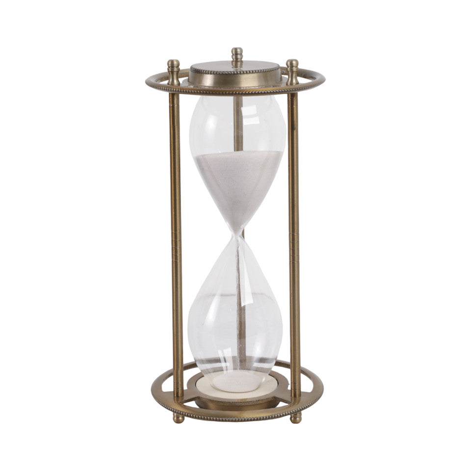 11" Verlice Bronze Metal Hourglass