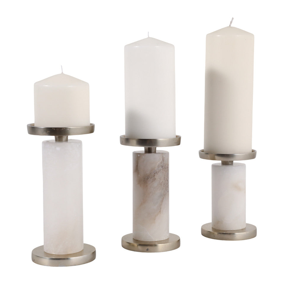 Ascend Alabaster Candle Holders
