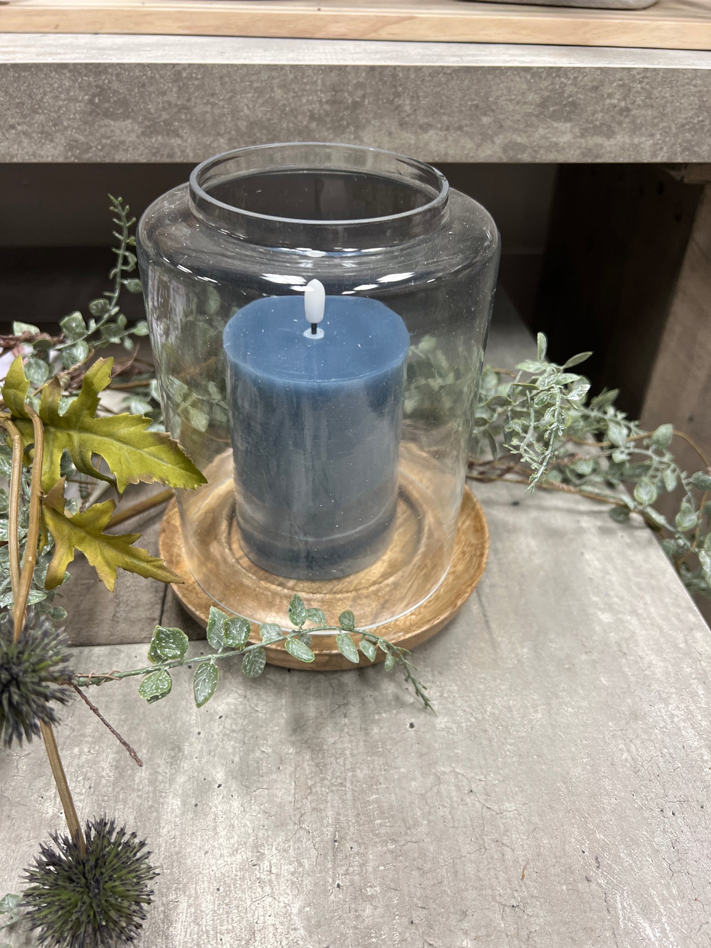 Small Mango Base Hurricane Jar