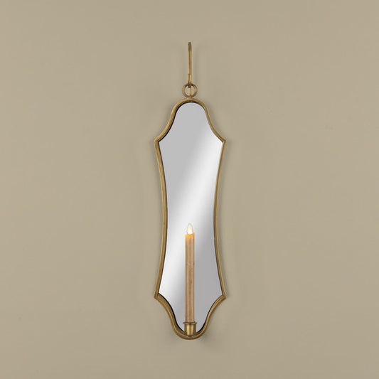 ANNABELLE TAPER CANDLE WALL SCONCE W/ MIRROR