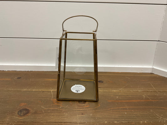 GLASS AND IRON HANGING LANTERN