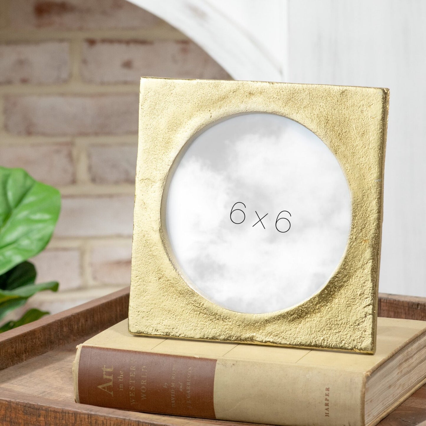 6 X 6 GOLD METAL PHOTO FRAME