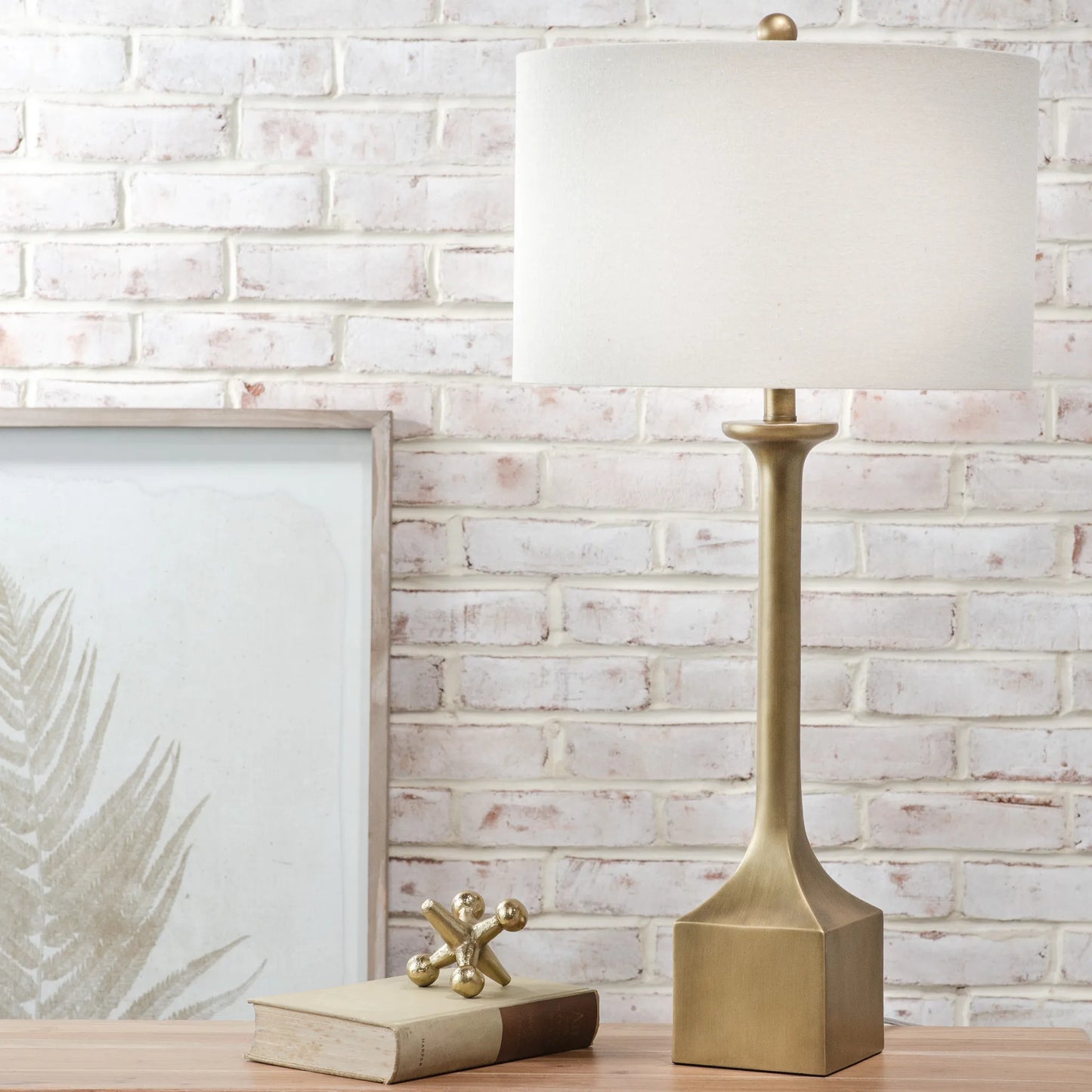 32" Tall Gold Resin Table Lamp