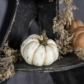 5.25 Cream Resin Pumpkin