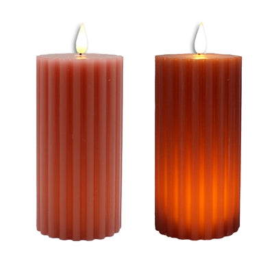 3x6 Pink Ridged Pillar