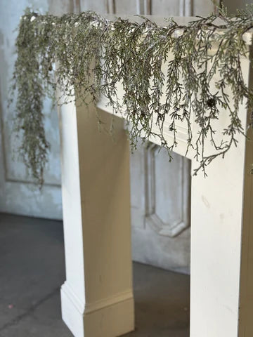 Weeping Cedar Garland | Snow | 6' |