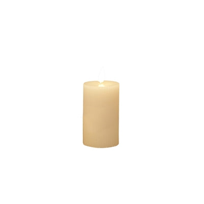 4 Inch White Ribbed LED Votive Candle