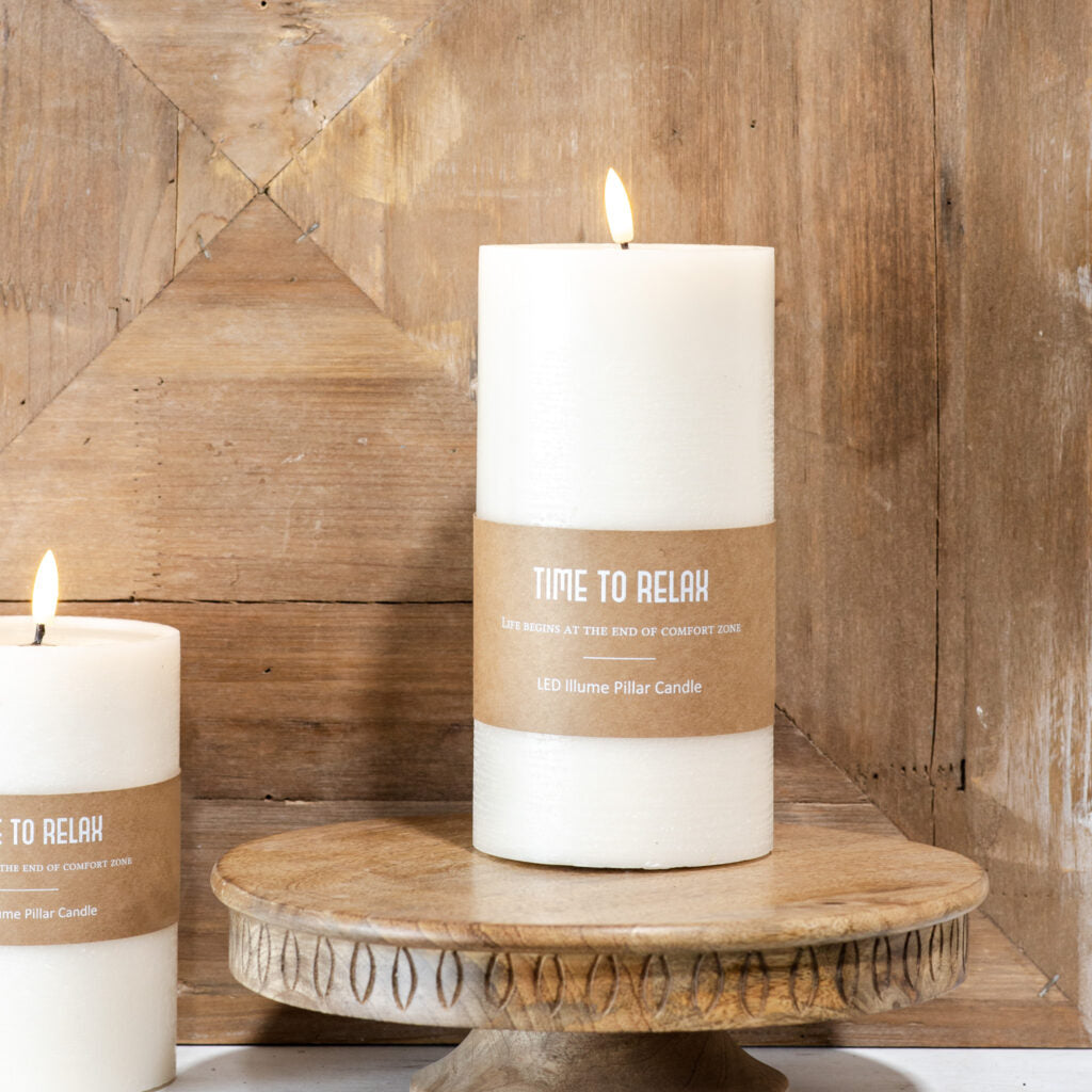 8" Wide LED Pillar Candle