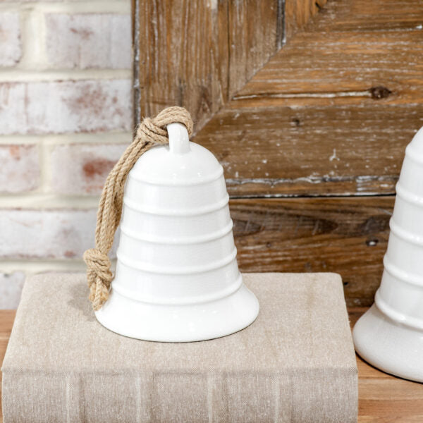 7″ WHITE CERAMIC BELL