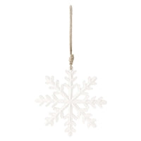 LG White Enamel Snowflake Hanger