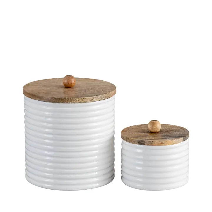 White/Wood Canister