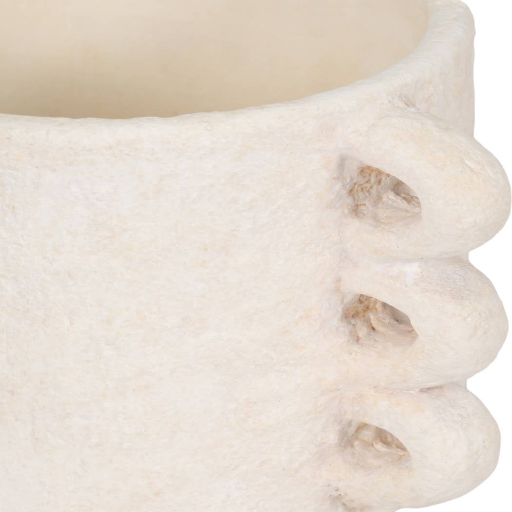 Cement Amphora Multi-Loop Handle Planter - White, 8 in.