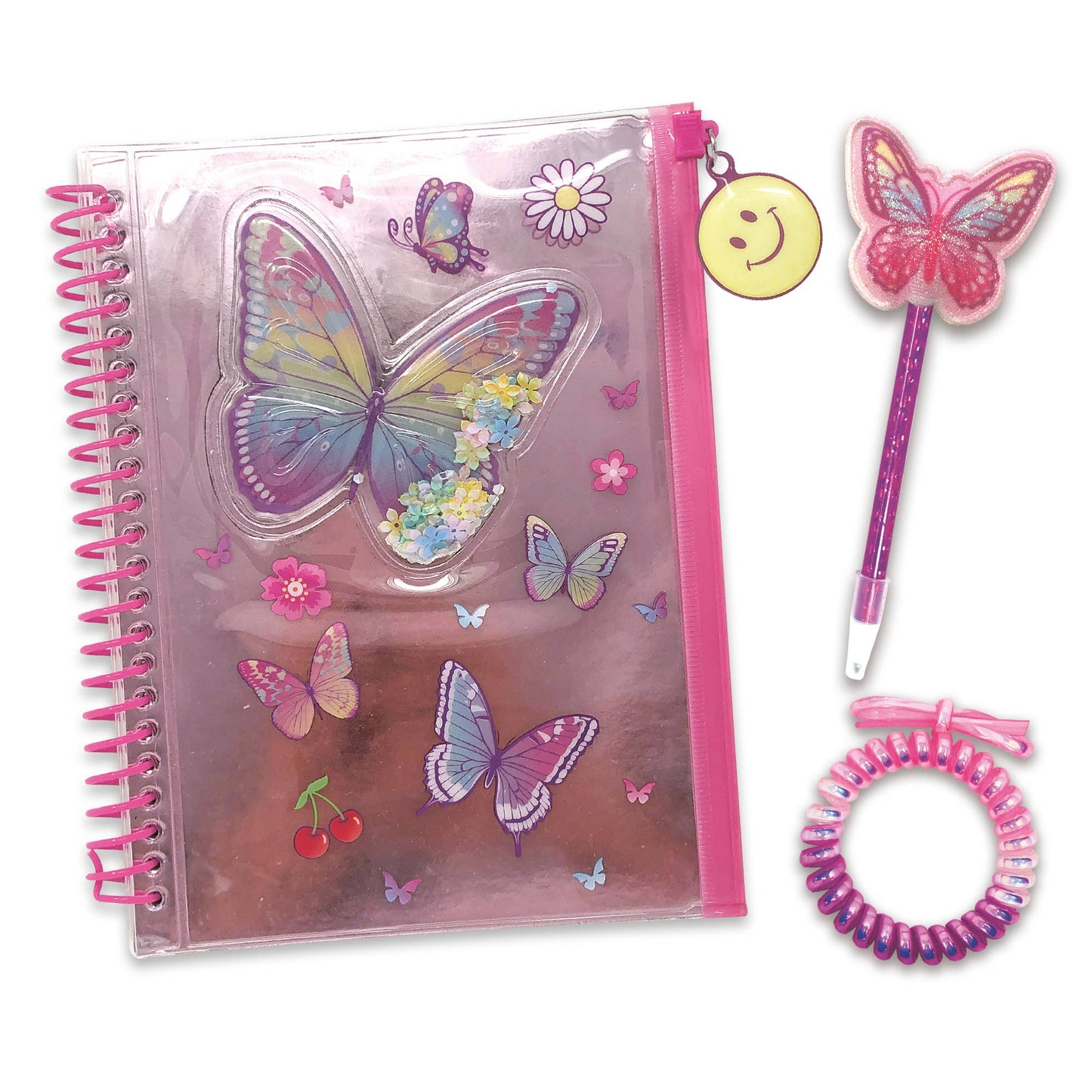 Journal with Pouch, Tie Dye Butterfly