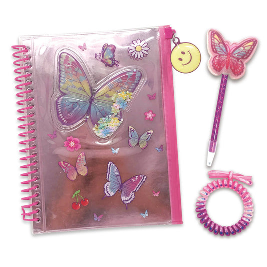 Journal with Pouch, Tie Dye Butterfly