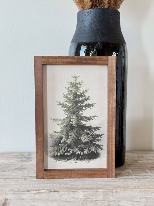 Evergreen Vintage Print | Christmas 2024 Decor