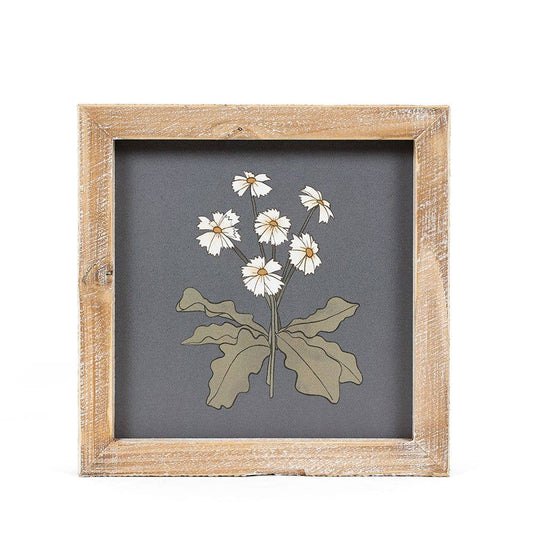 12659 - 8x8 rvs wood frame sign (SUNFLOWER/DAISY) Wall Art