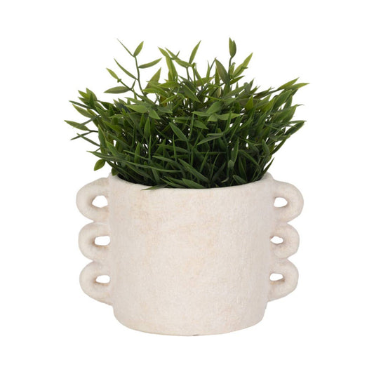 Cement Amphora Multi-Loop Handle Planter - White, 8 in.