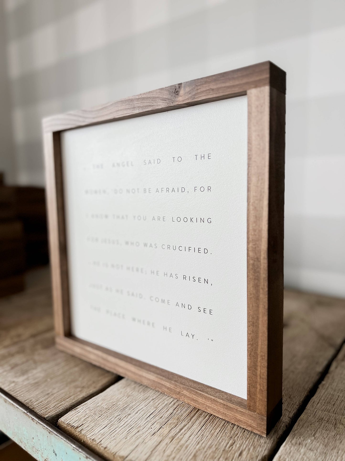 Matthew 28, He Is Risen | Easter Wall Decor