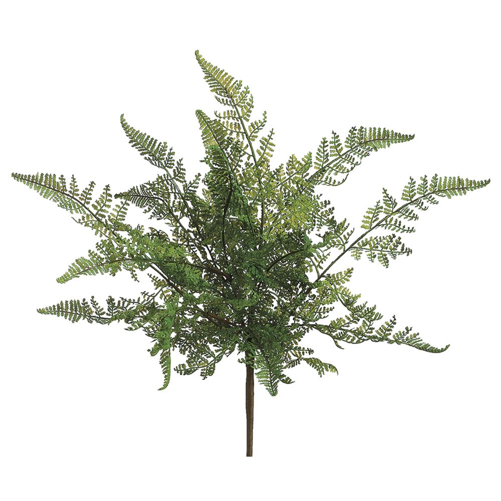 16" Lace Leather Fern Bush Green