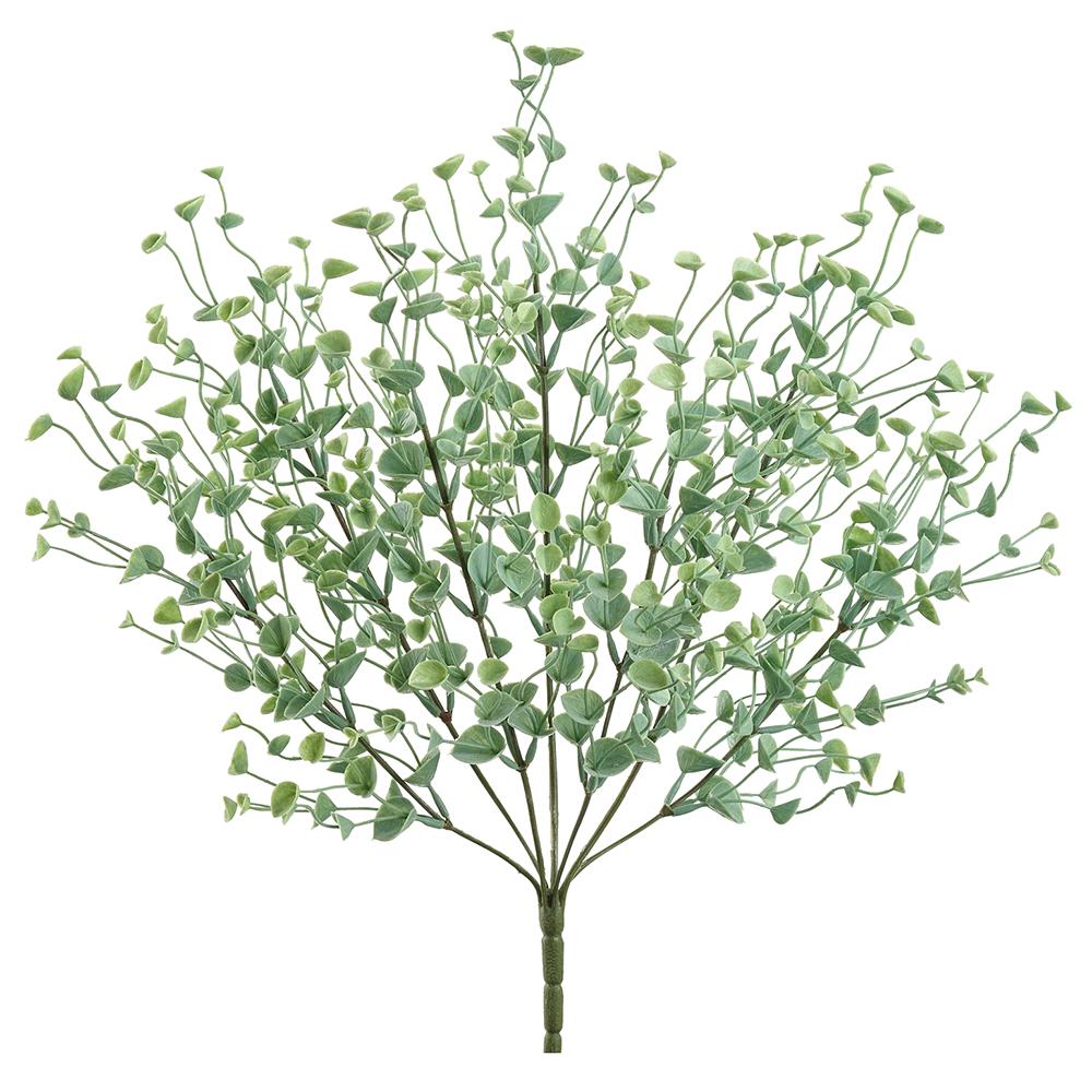 18" Mini Button Leaf Bush Green Gray