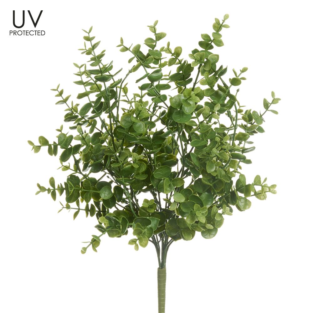 18" UV Protected Eucalyptus Bush Green