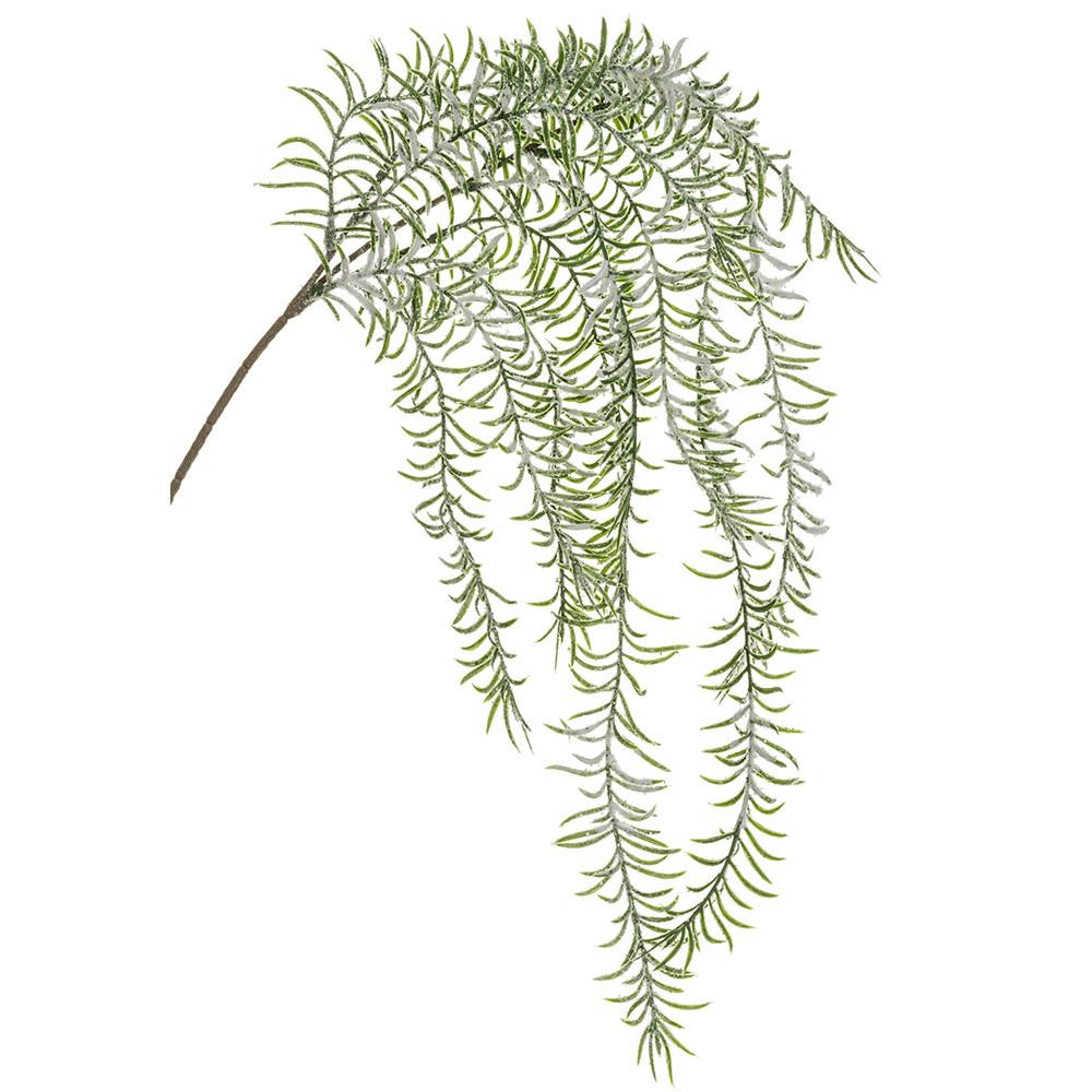 29" Snowed Pine Spray Green White