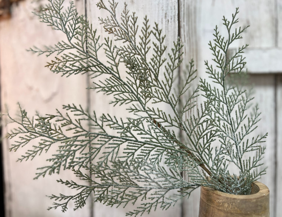 Frosted Cedar Spray 27in