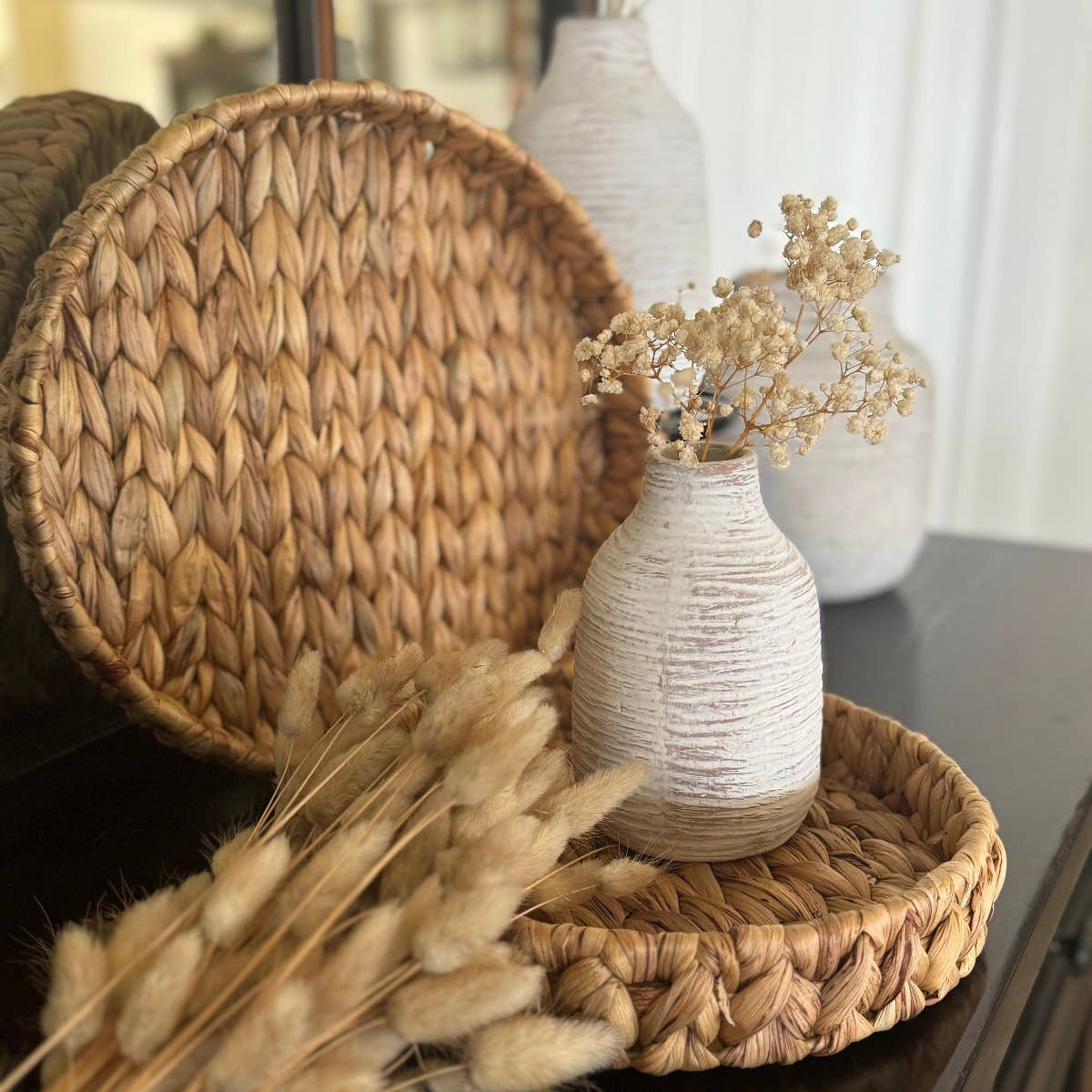 WG-1002 - Round Water Hyacinth Trays