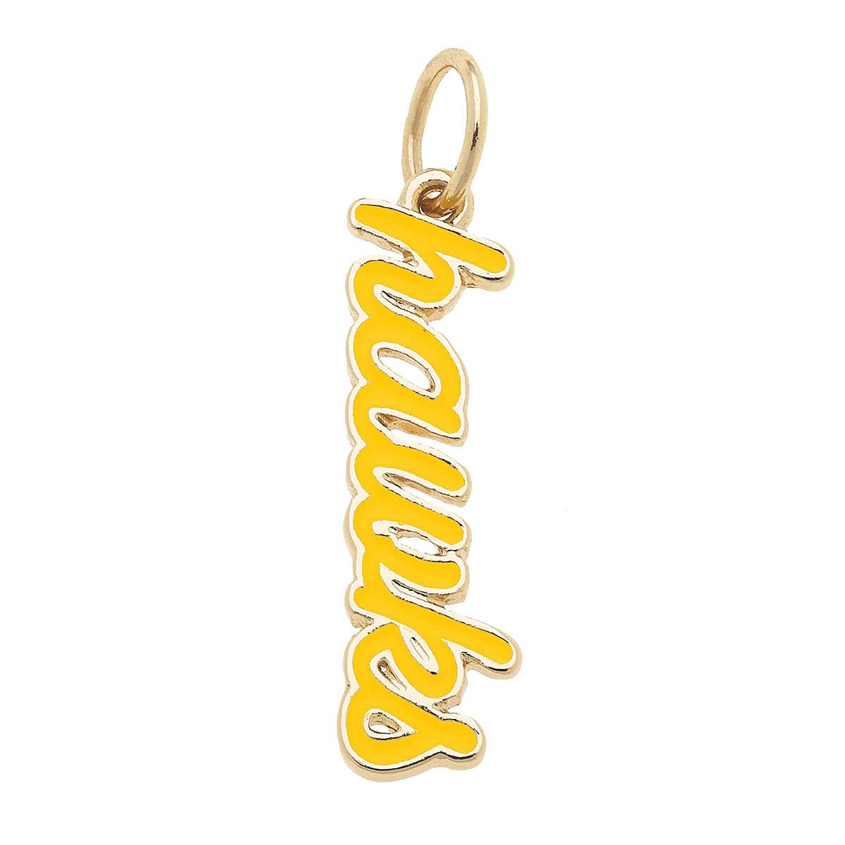 Iowa Hawkeyes Enamel Script Charm