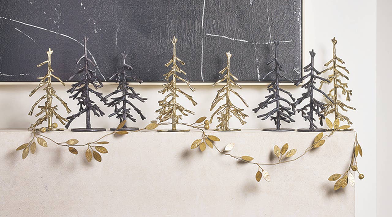 Gold Metal Twig Trees