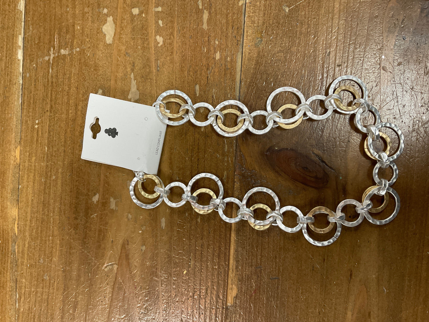 Silver/Gold Mixed Circle Necklace