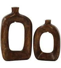 Open Wood Vases