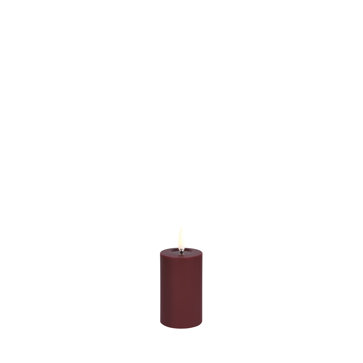 Wine Red LED Melted Pillar Candle