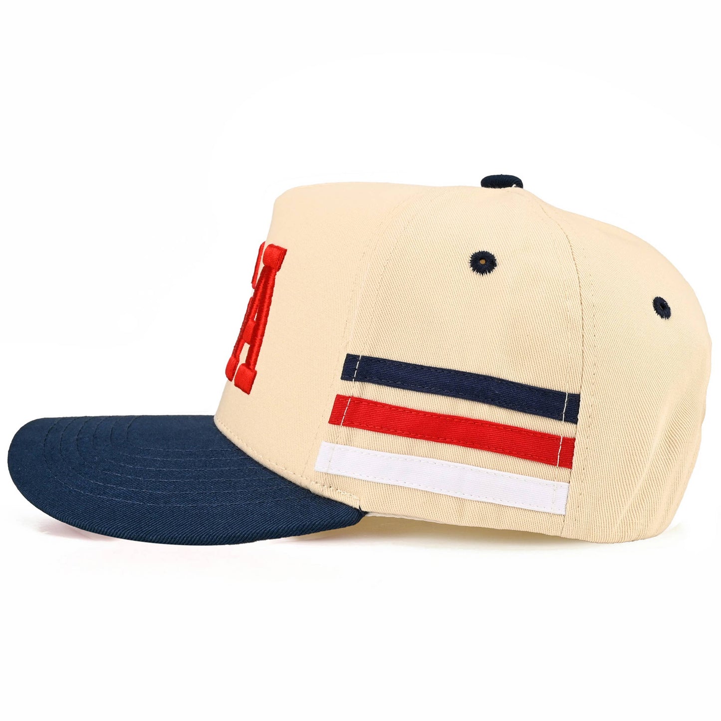 C.C 3 Lines Flag Letter on Two Tone Trucker Hat