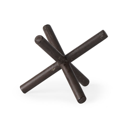 Astericks Medium Brown Metal Decor