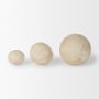 Small Sunita Beige Paper Mache Orb