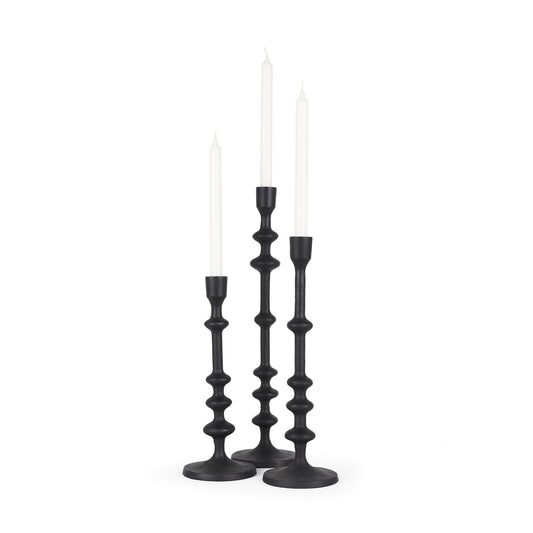 SO3  Black Metal Candle Holders
