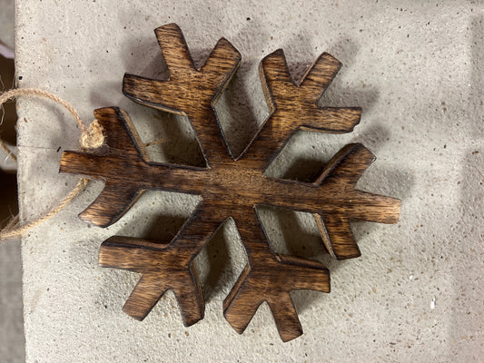 Wooden Snowflake Ornament