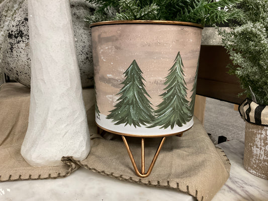 Tree Metal Pedestal Container