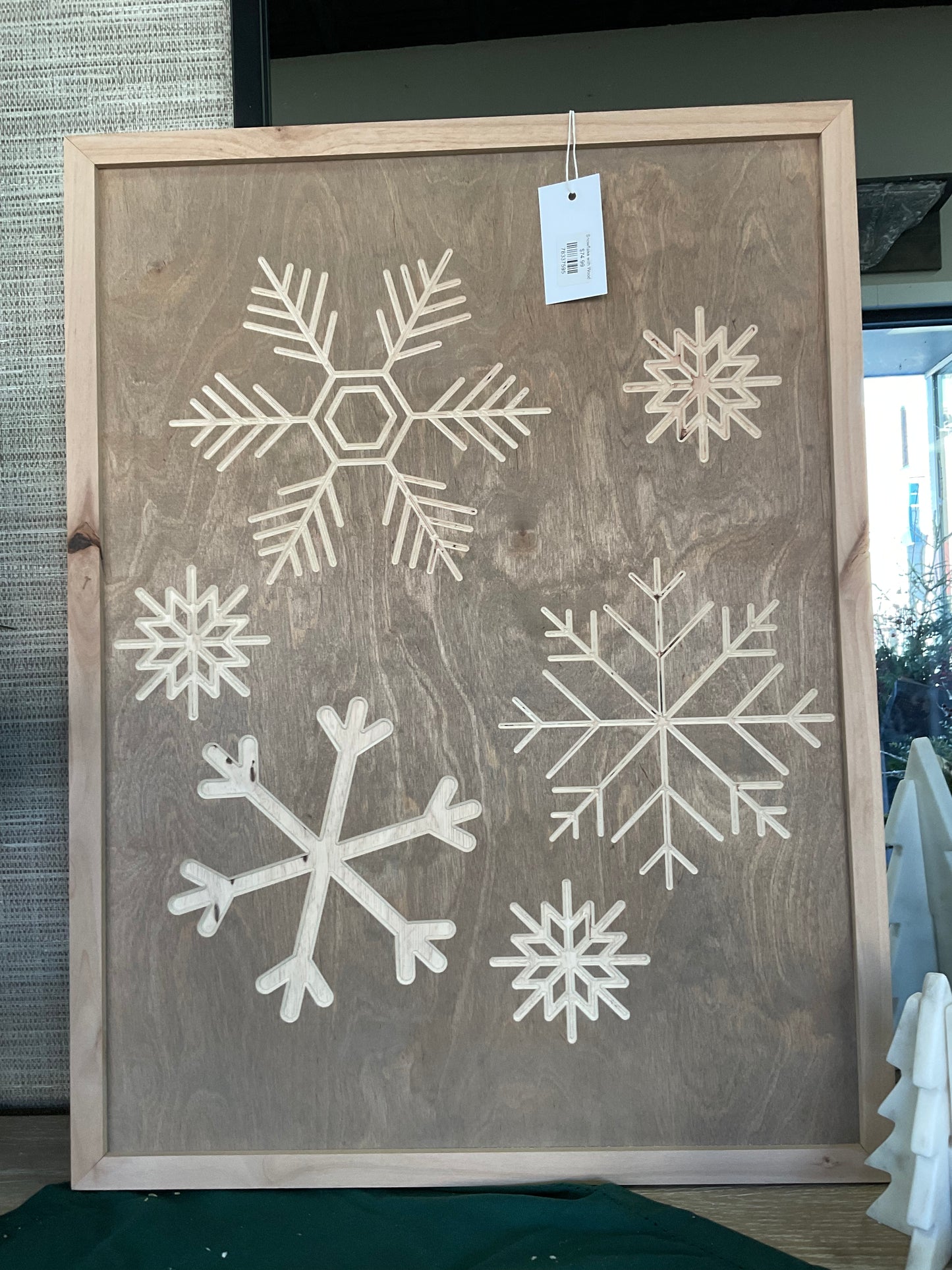 Snowflake wood sign