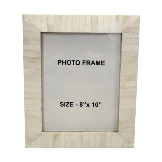 8x10 White Bone Picture Frame