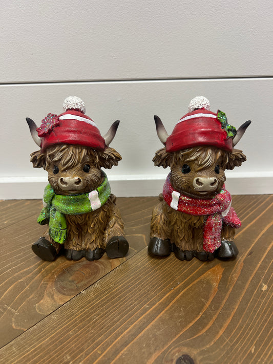 Sitting Highland Cow