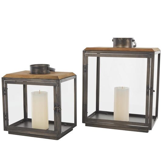 Dark Gray Candle Lantern