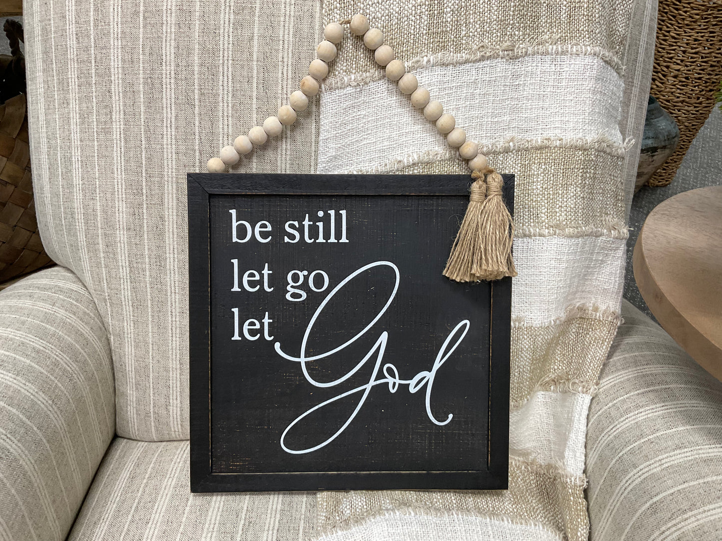 Wood Framed Wall Sign with Bles