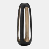 Metal, 18"H Open Vase, Matte Black