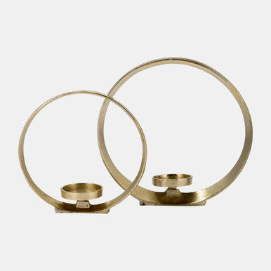 Gold Ring Shaped Candle Holder